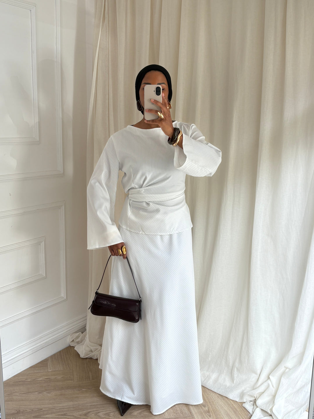 SET A RAYURES BLANC