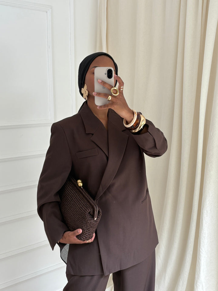BLAZER PREMIUM MARRON FONCÉ