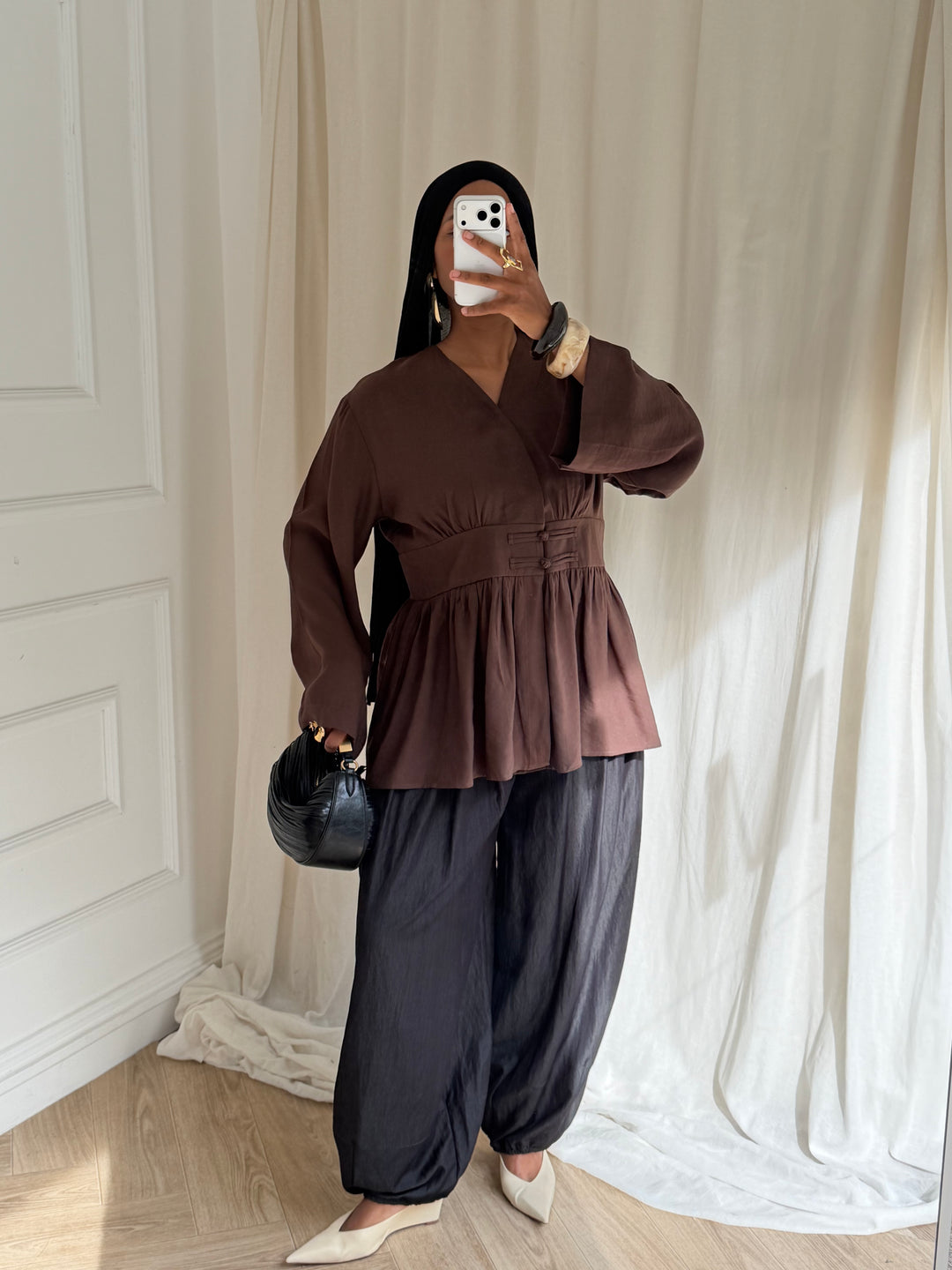 BLOUSE YUM MARRON