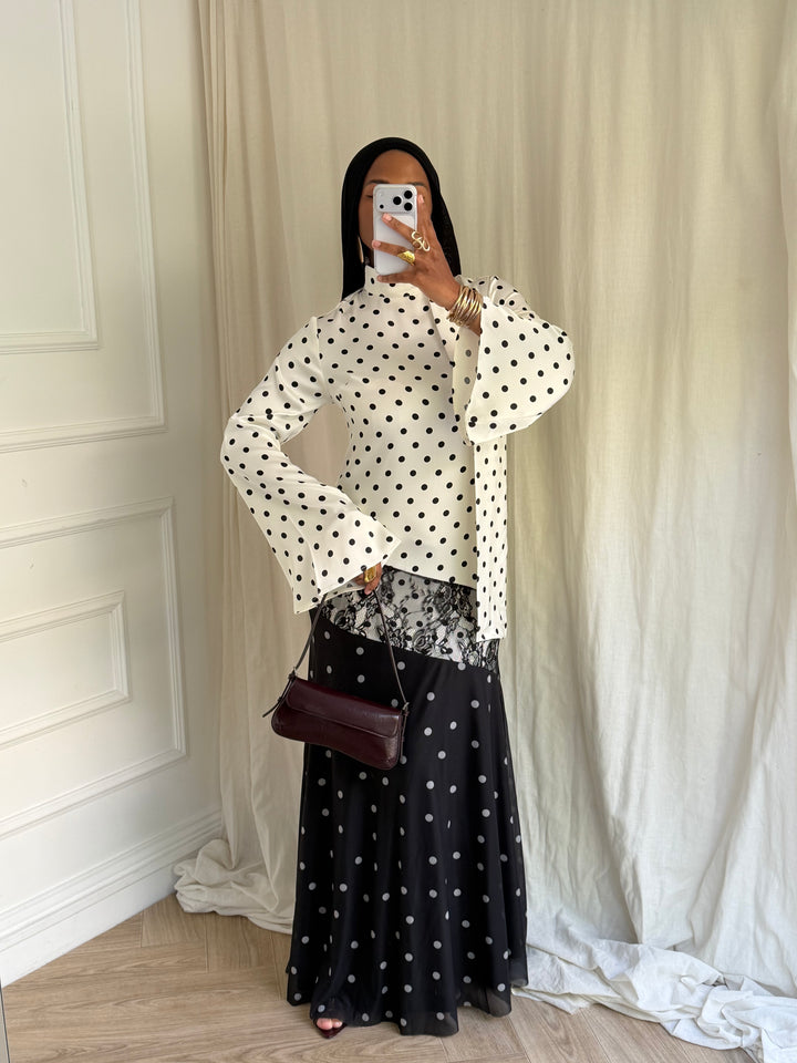 ROBE BI COLORE A POIS