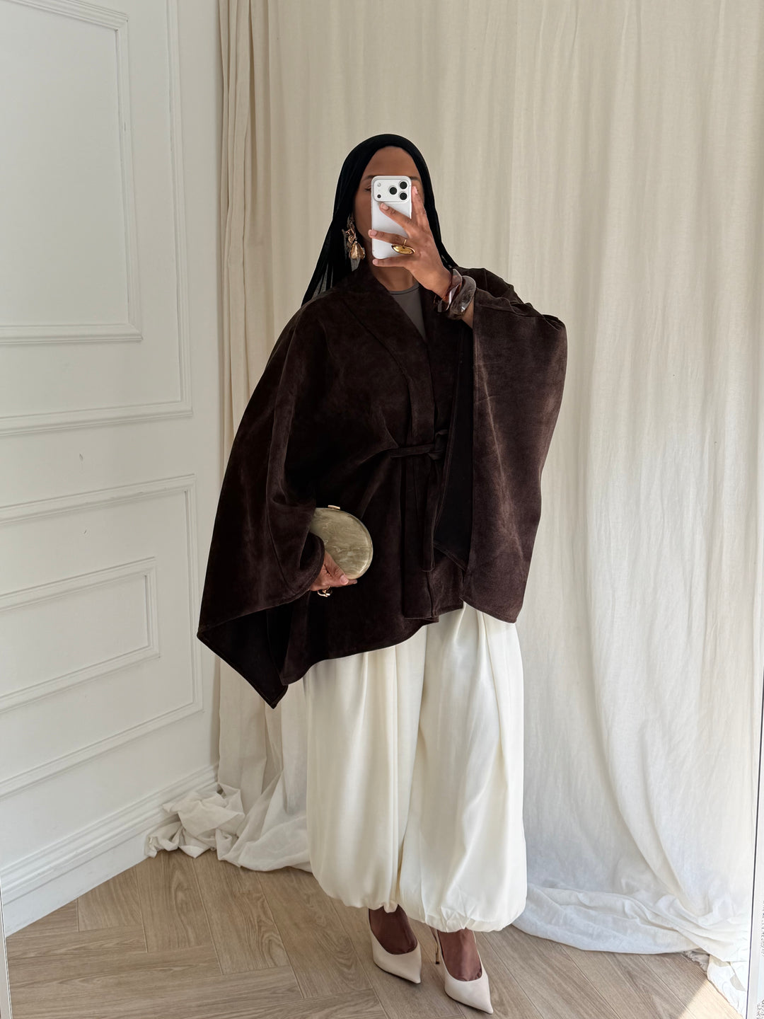 GILET NATI MARRON