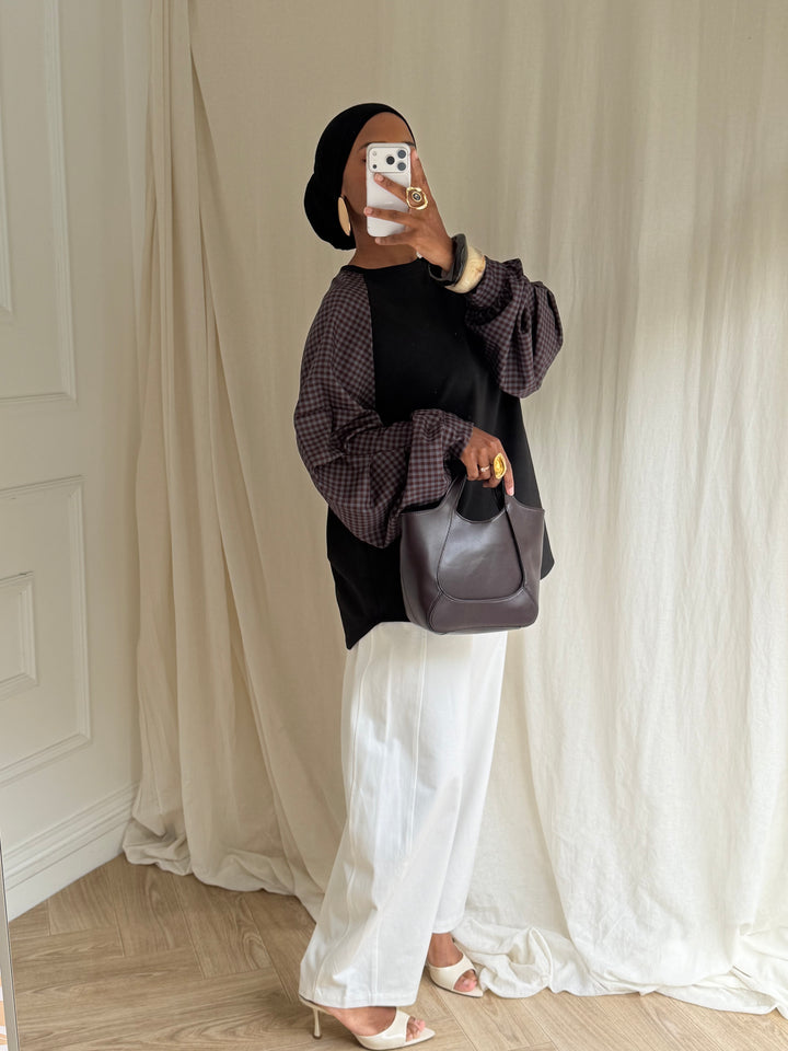 SWEAT BI MATIÈRE NOIR