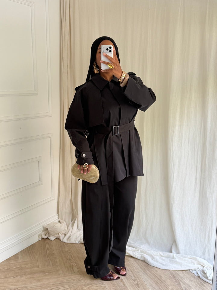 PANTALON TRENCH NOIR