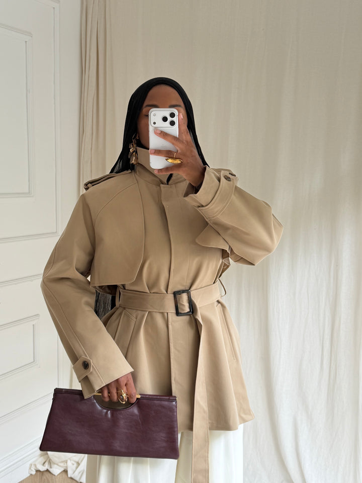 TRENCH COURT LUXURY CAMEL