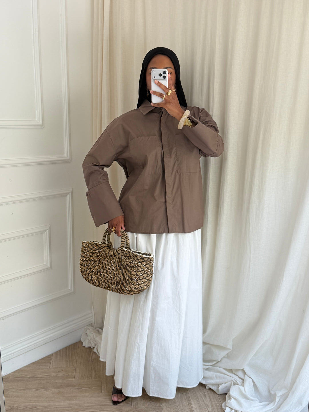 CHEMISE EN COTON POCHE