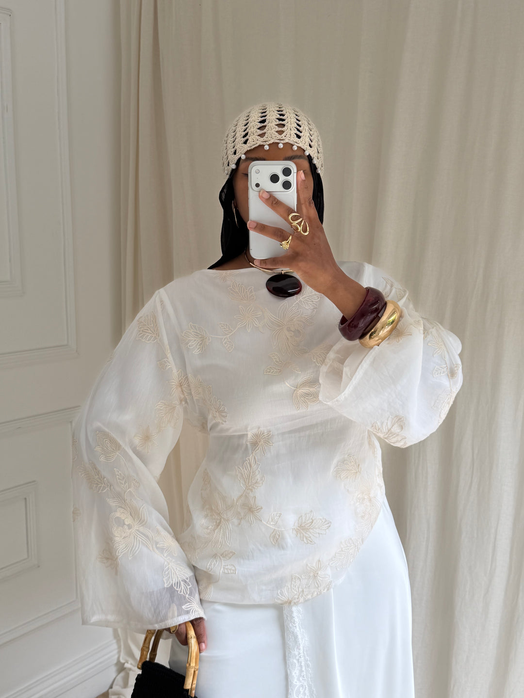BLOUSE BRODERIE BLANCHE
