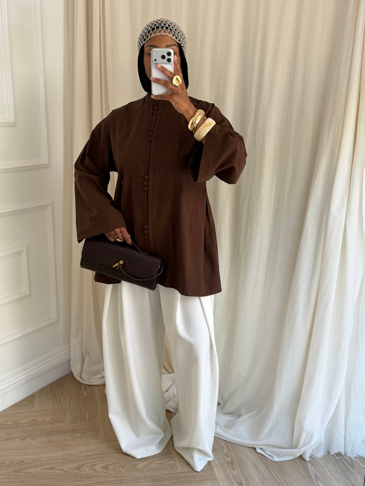 CHEMISE HAYNA MARRON