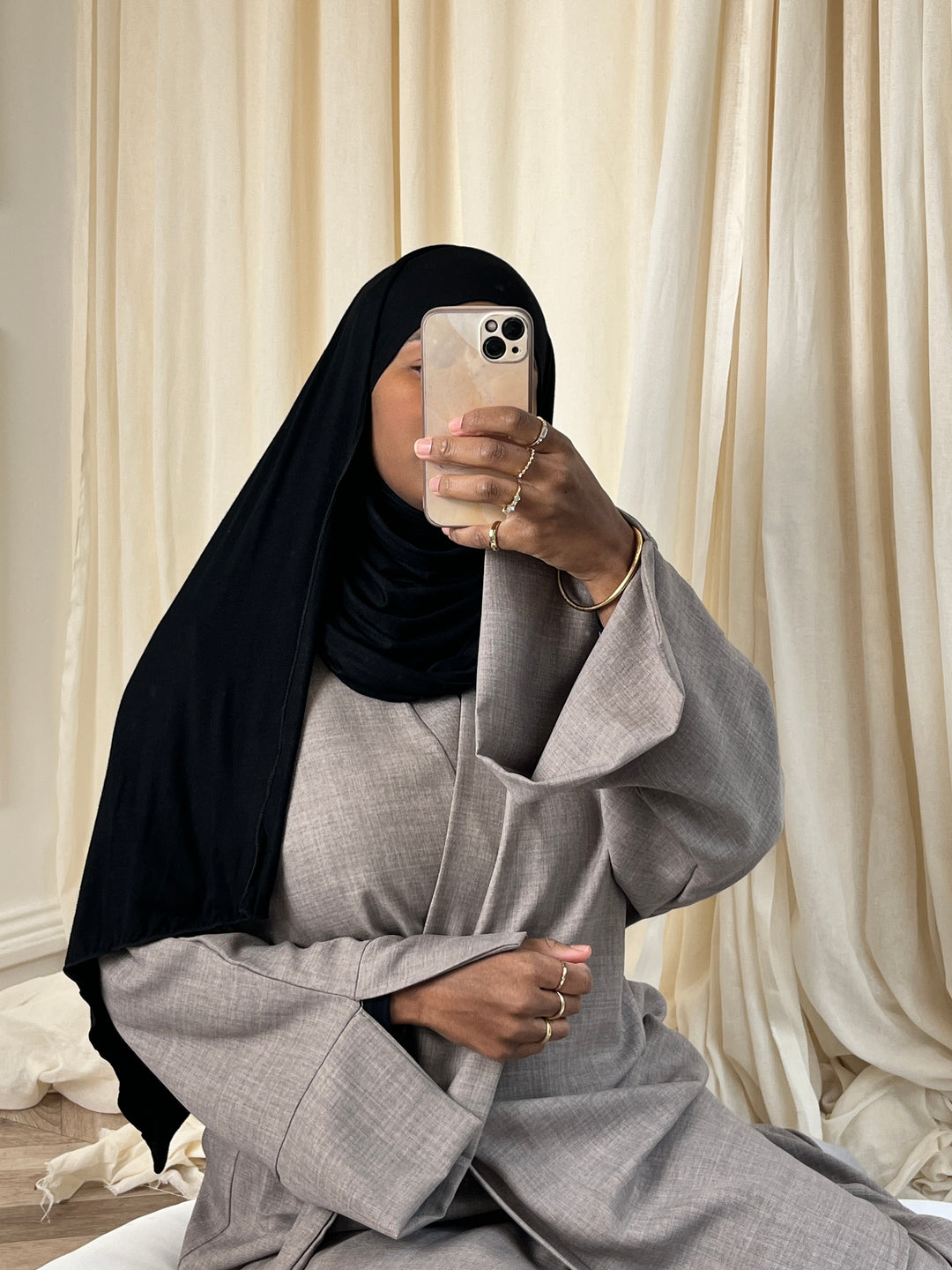 HIJAB PRET A ENFILER VISCOSE NOIR