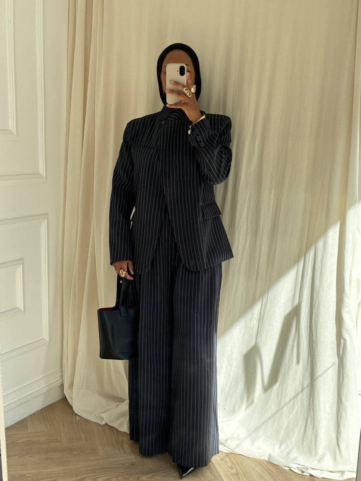 BLAZER MARYLIN À RAYURES BLEU