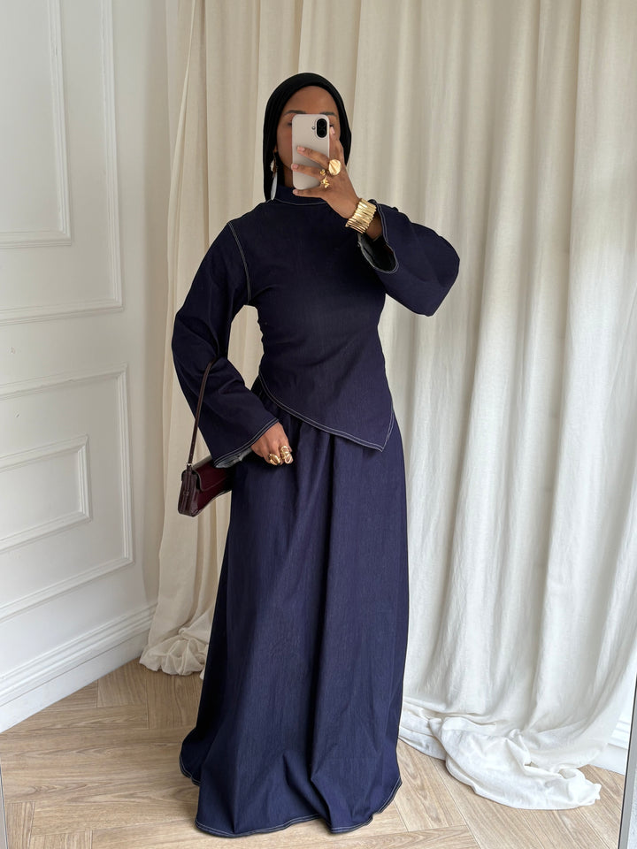 SET JUPE STYLE JEAN