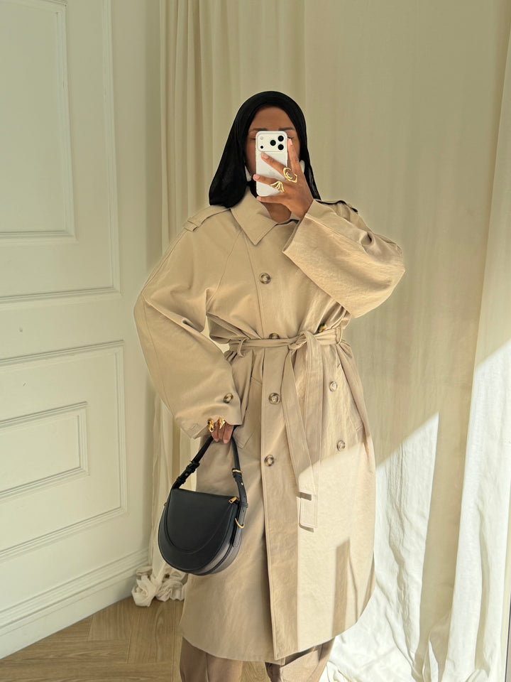 TRENCH LONG AYA BEIGE