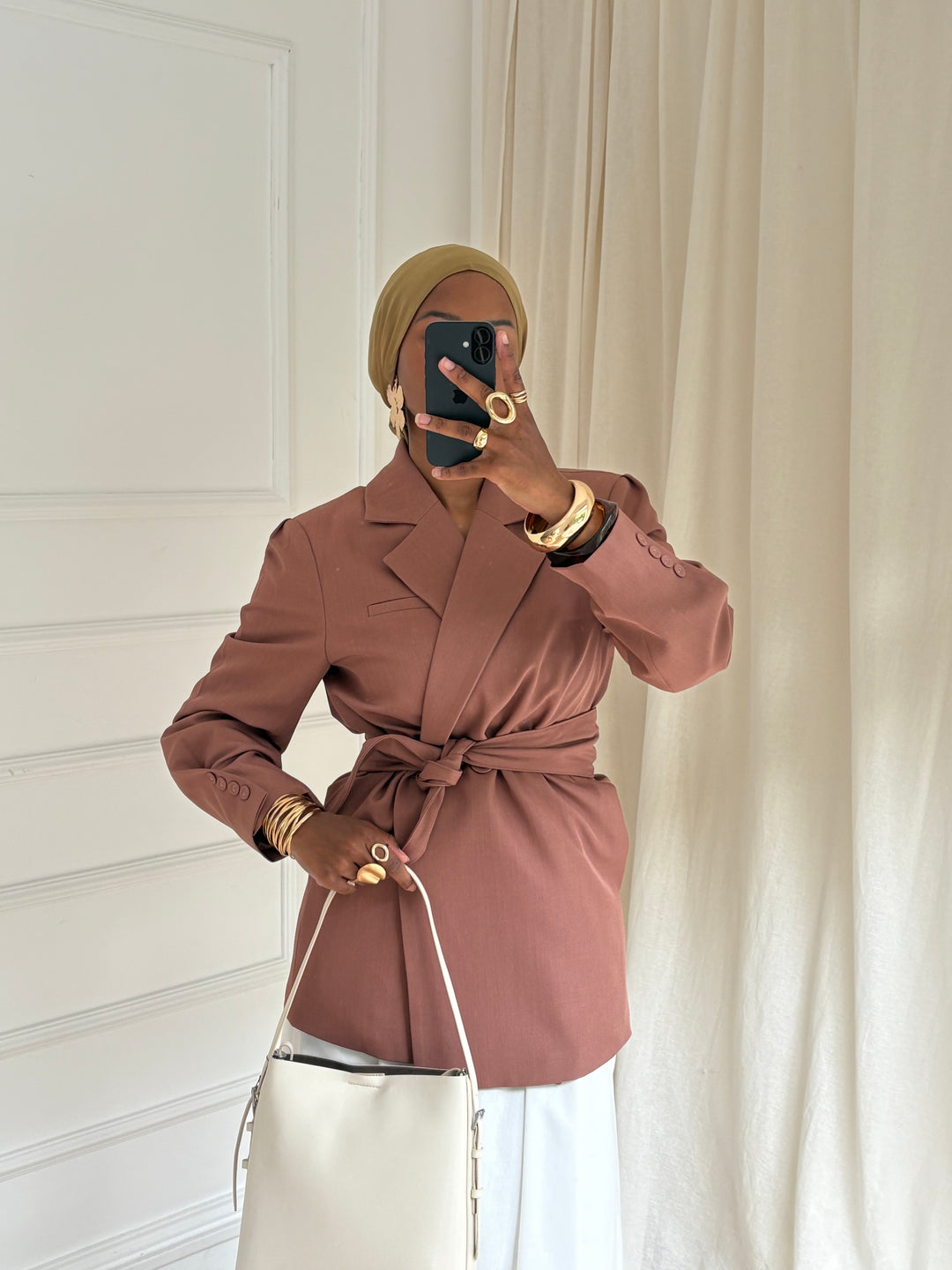 BLAZER PREMIUM CEINTURE MOCHA