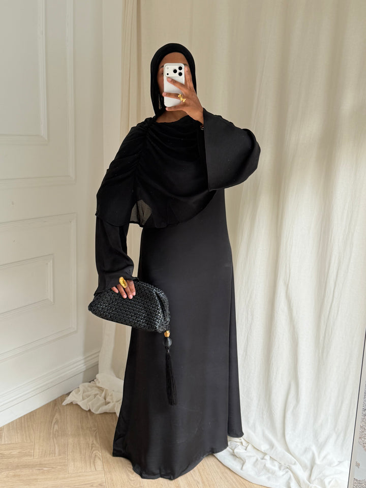 ROBE ÉLYA CAPE NOIRE