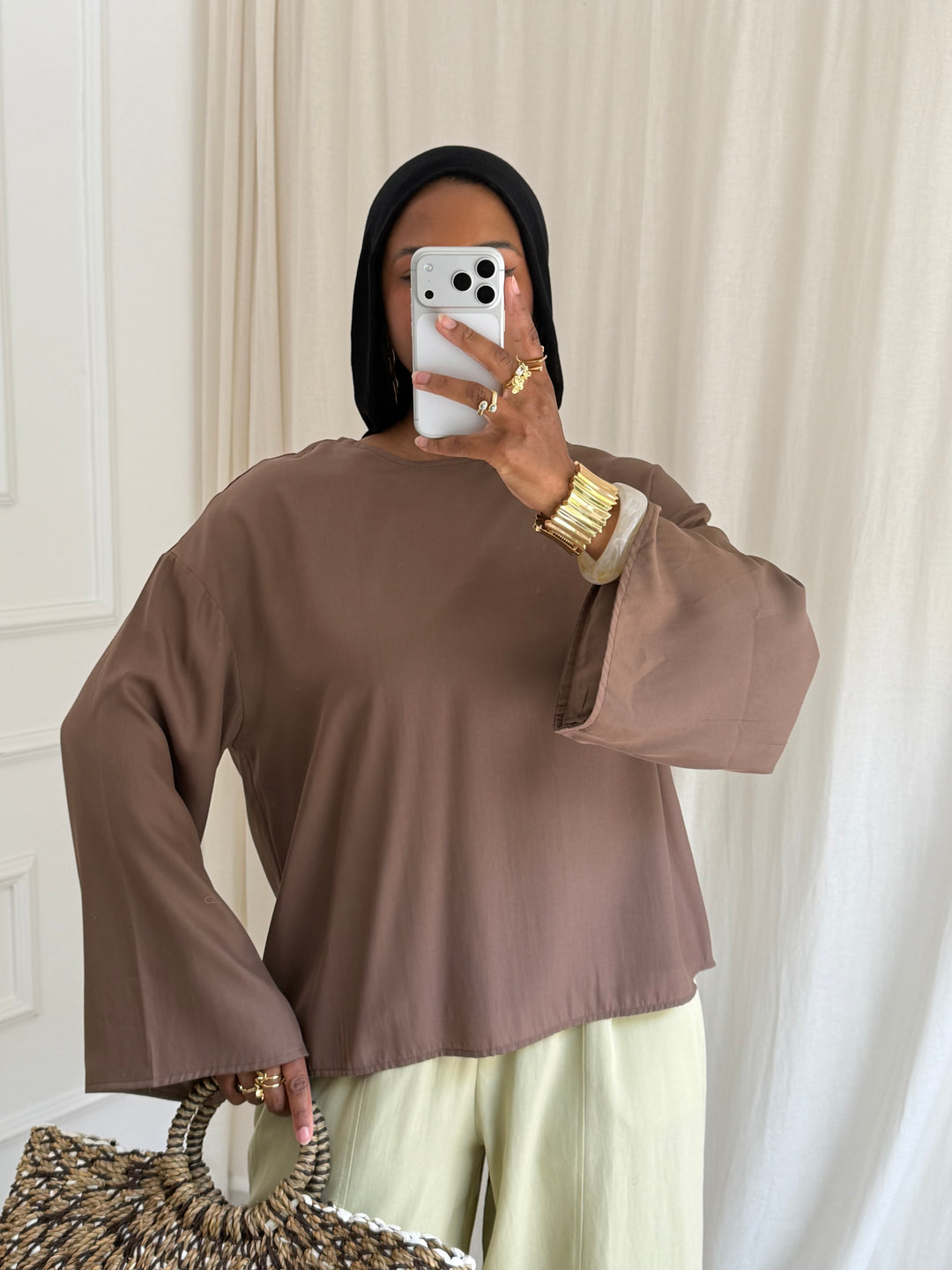 BLOUSE TAYLA MARRON