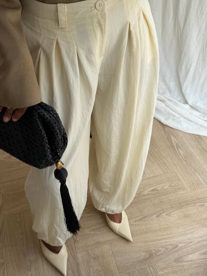 PANTALON BALLON PREMIUM CRÈME