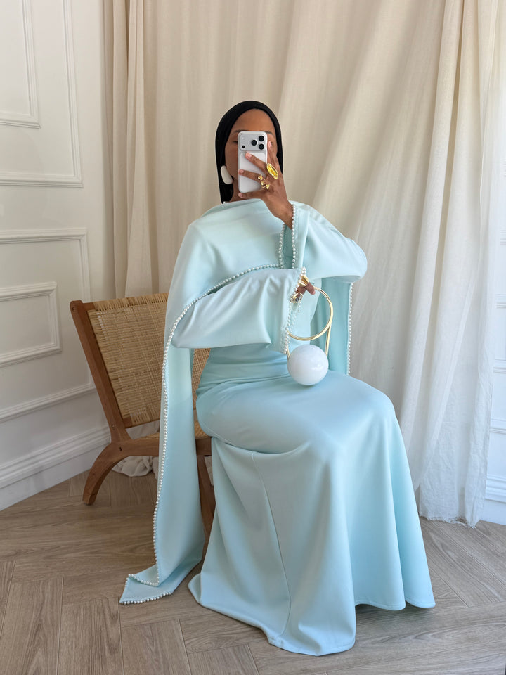 ROBE CAPSULE PERLE( qualité PREMIUM) BLEU