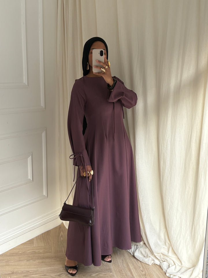 ROBE ÉLÉGANCIA AUBERGINE