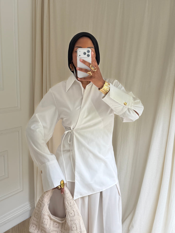BLOUSE CROISÉ BLANCHE