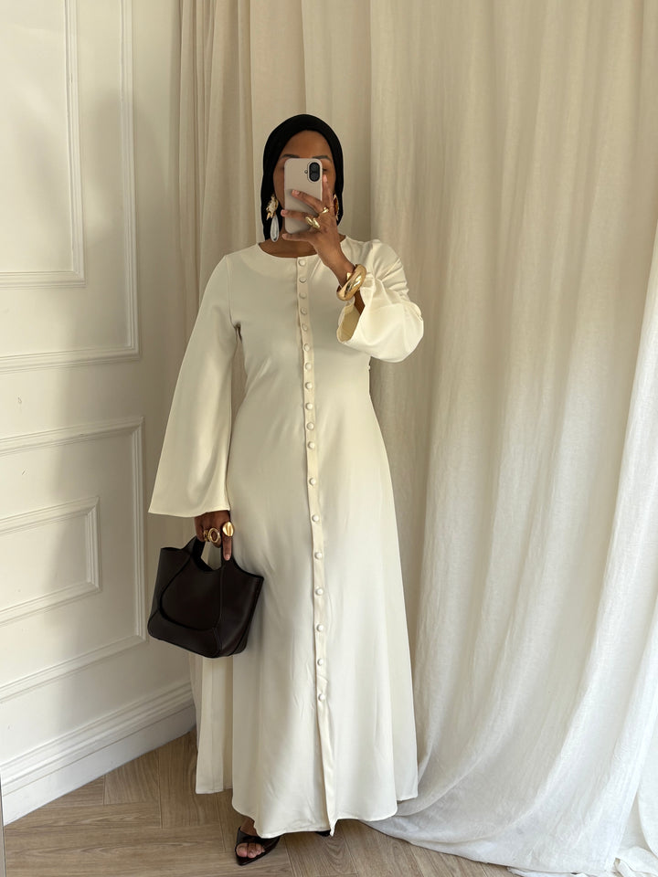 ROBE BOUTONNÉE CRÈME