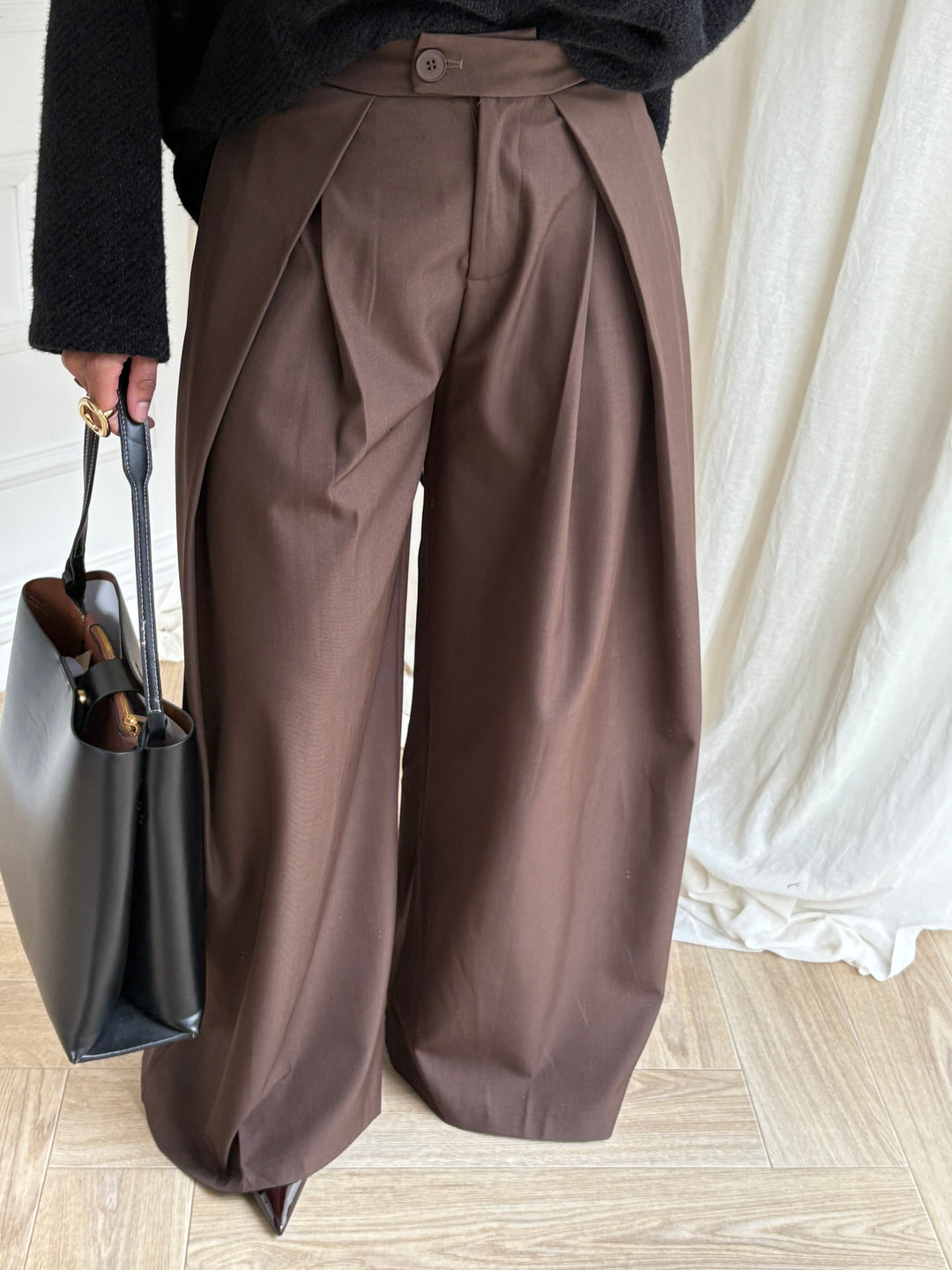 PANTALON OVERSIZED MARRON