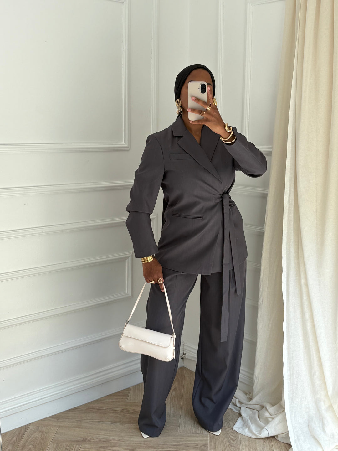 BLAZER SIDE GRIS FONCÉ