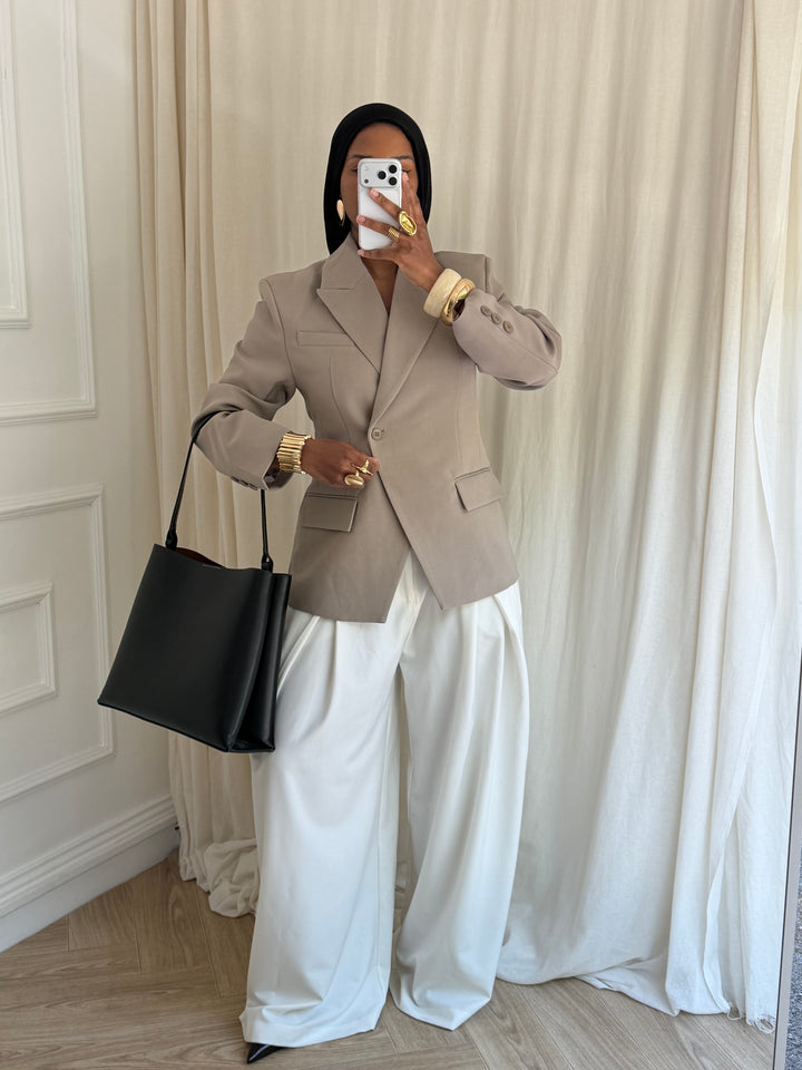 BLAZER SCUPTURAL TAUPE