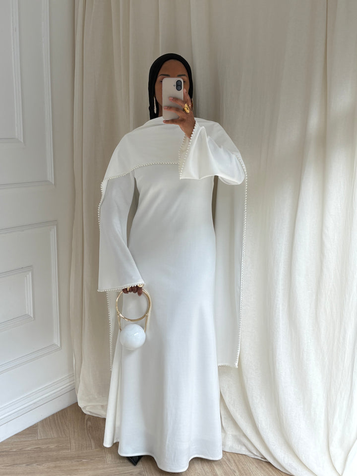 ROBE CAPSULE PERLE( qualité PREMIUM) BLANCHE