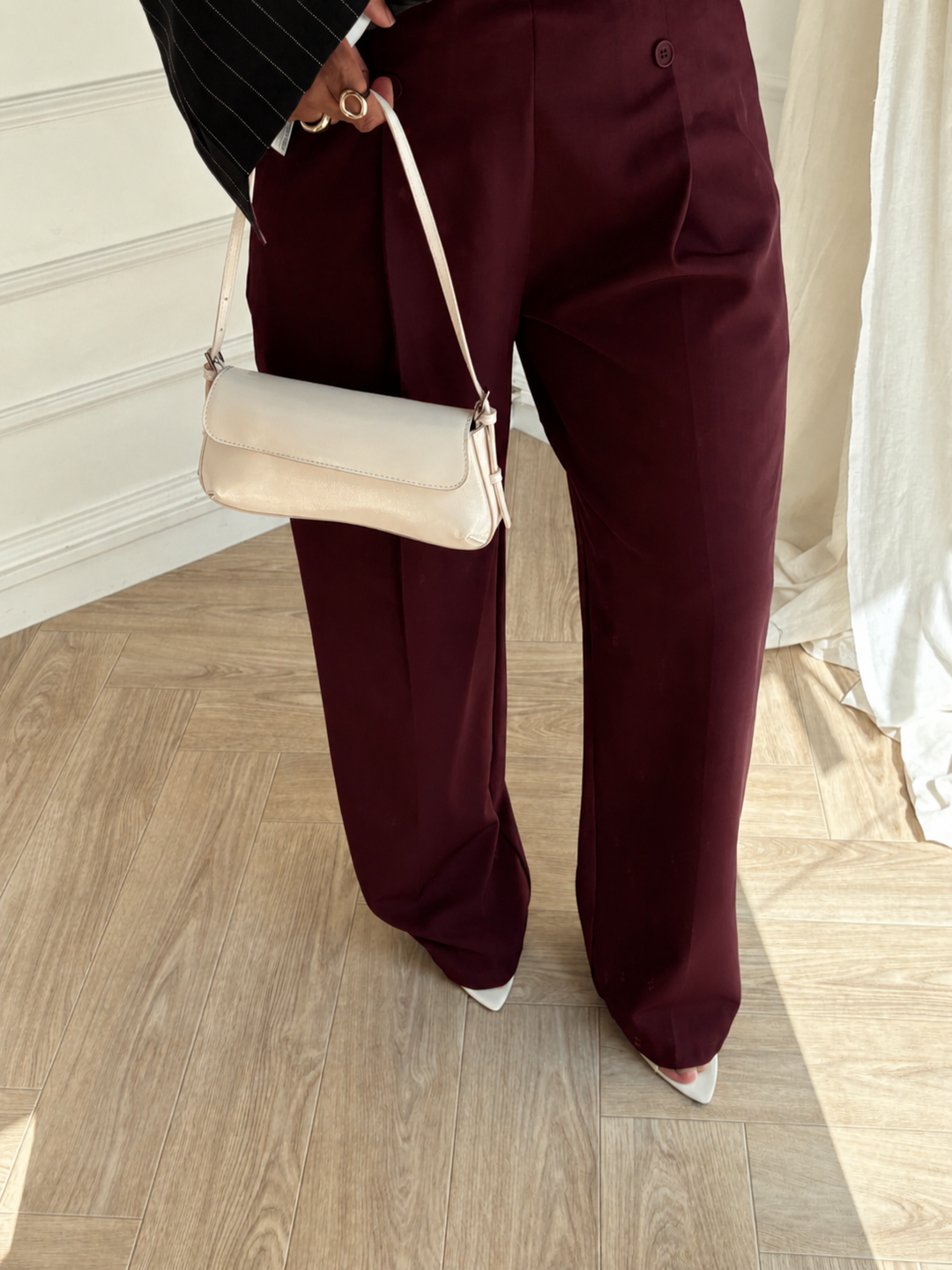 PANTALON CONFORT BORDEAUX