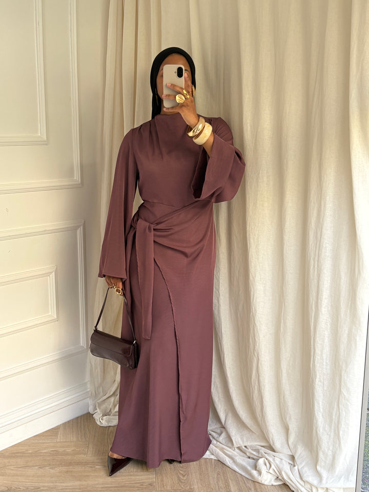 ROBE AKILA AUBERGINE