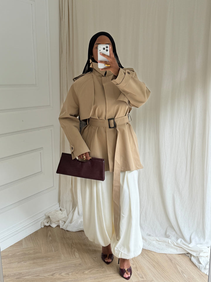 TRENCH COURT LUXURY CAMEL