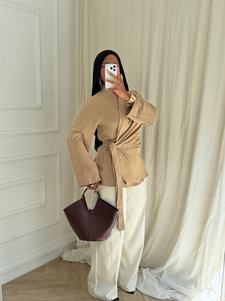 BLOUSE TARA TAUPE