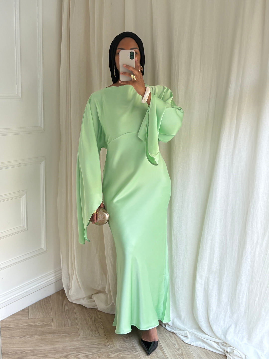 DRESS AYNA VERT PASTEL