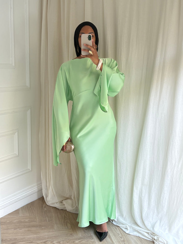DRESS AYNA VERT PASTEL