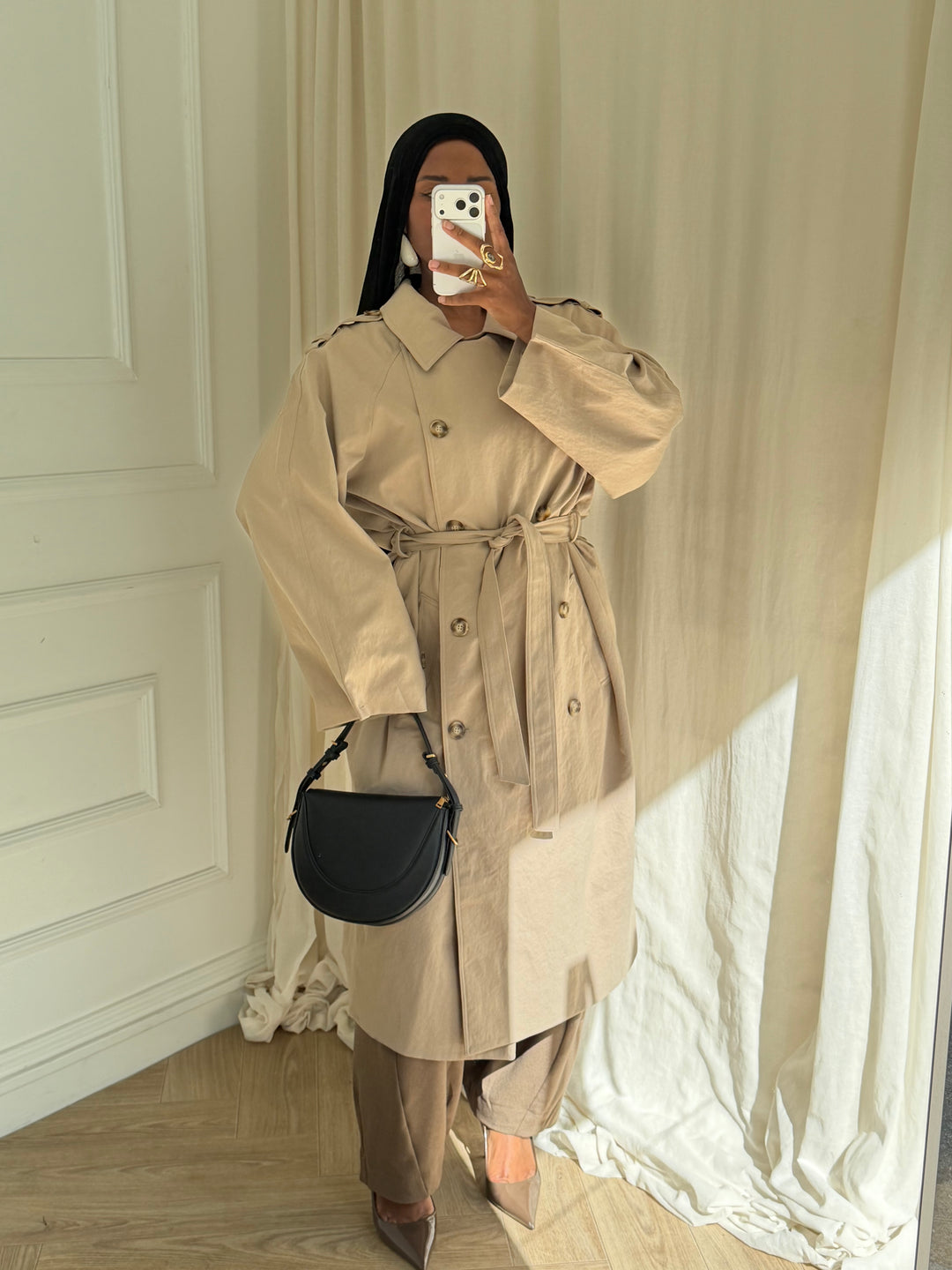 TRENCH LONG AYA BEIGE