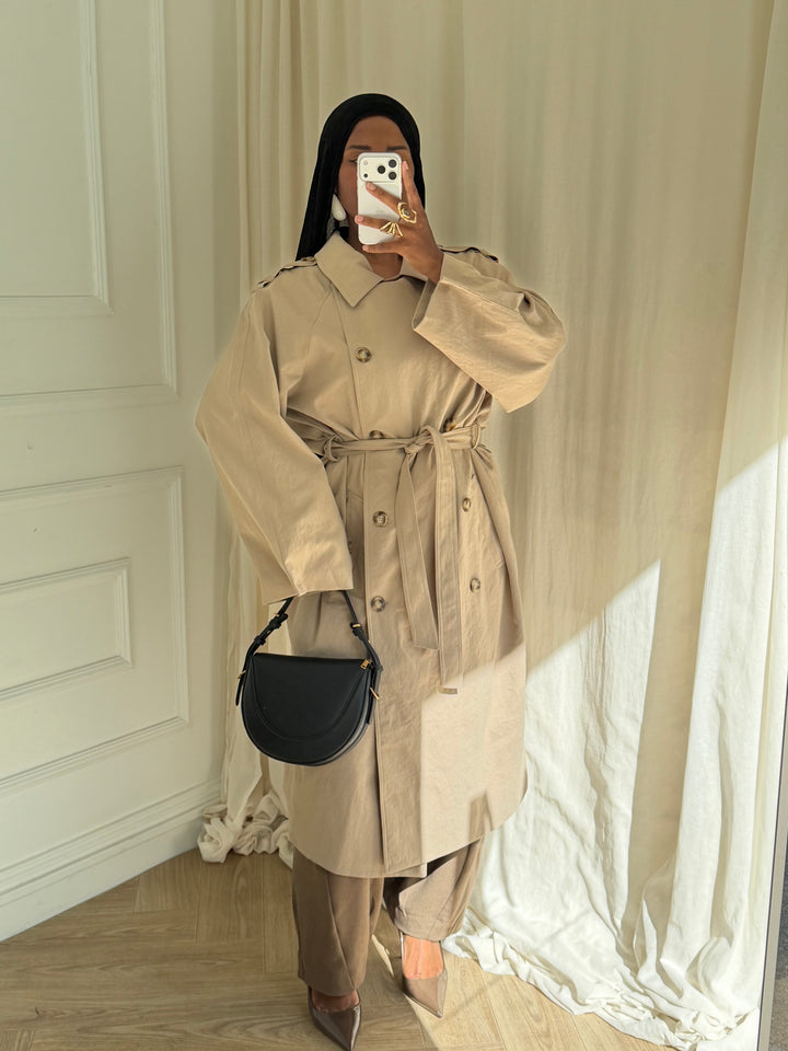 TRENCH LONG AYA BEIGE