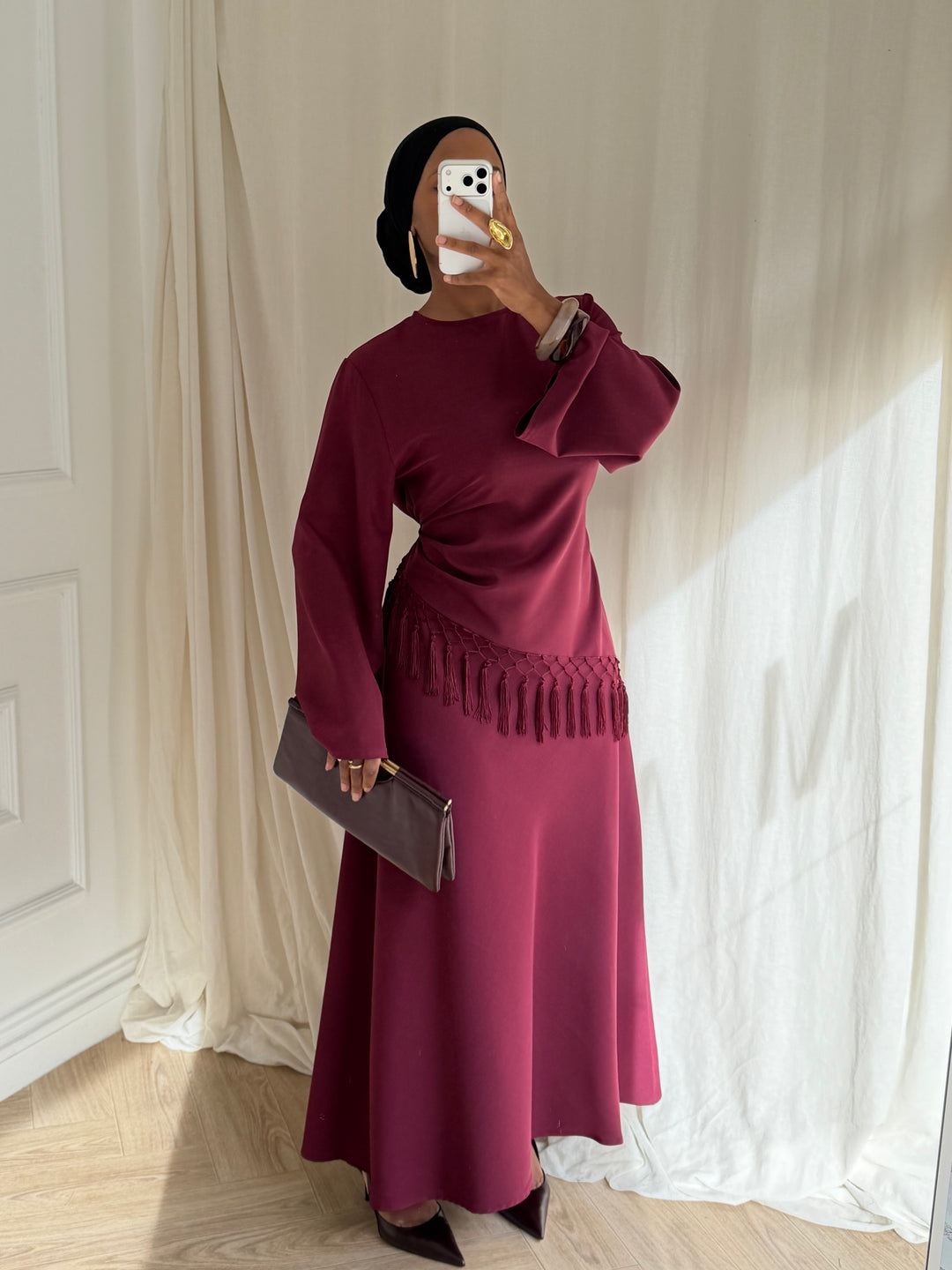 ROBE POCHOHONTAS BORDEAUX