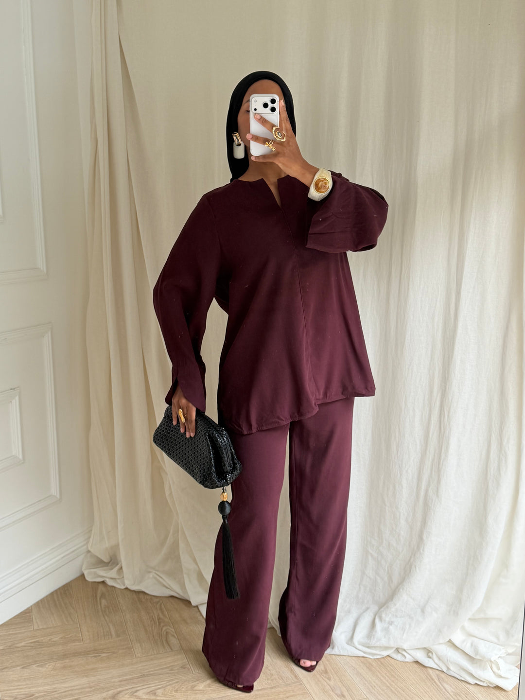 ENSEMBLE RAYON BORDEAUX