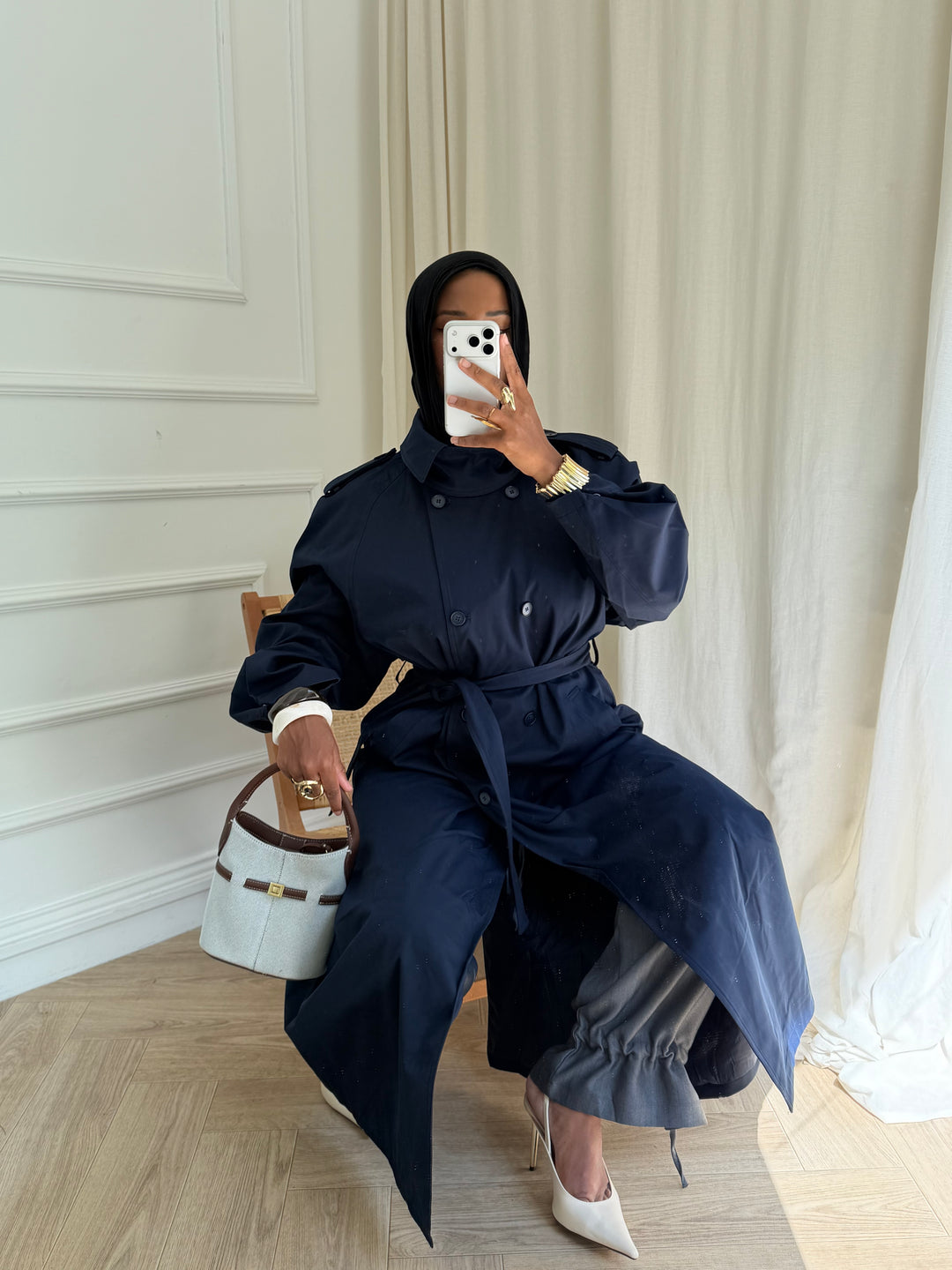 TRENCH MUSE BLEU MARINE