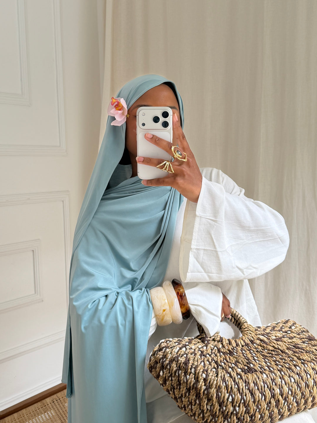 MAXI HIJAB JERSEY LIQUID TURQUOISE