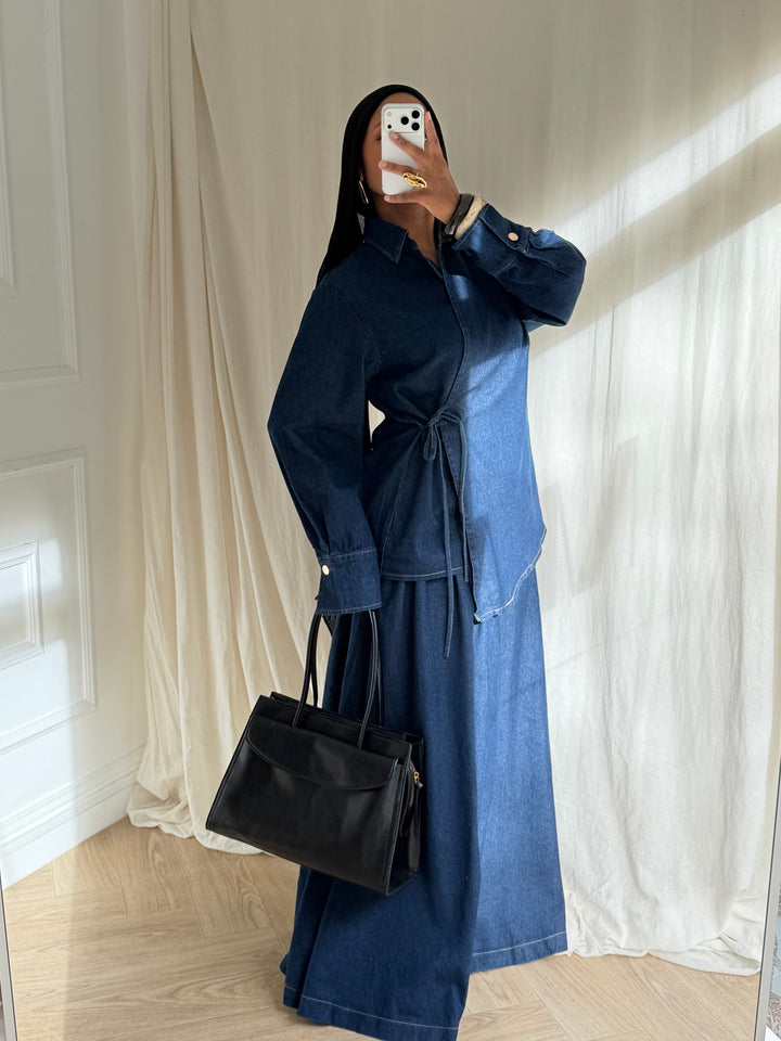 ENSEMBLE JUPE ET VESTE CACHE CŒUR