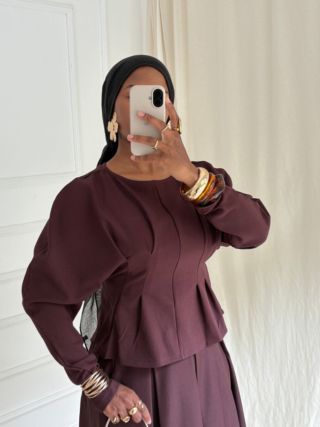 BLOUSE INTEMPORELLE BORDEAUX