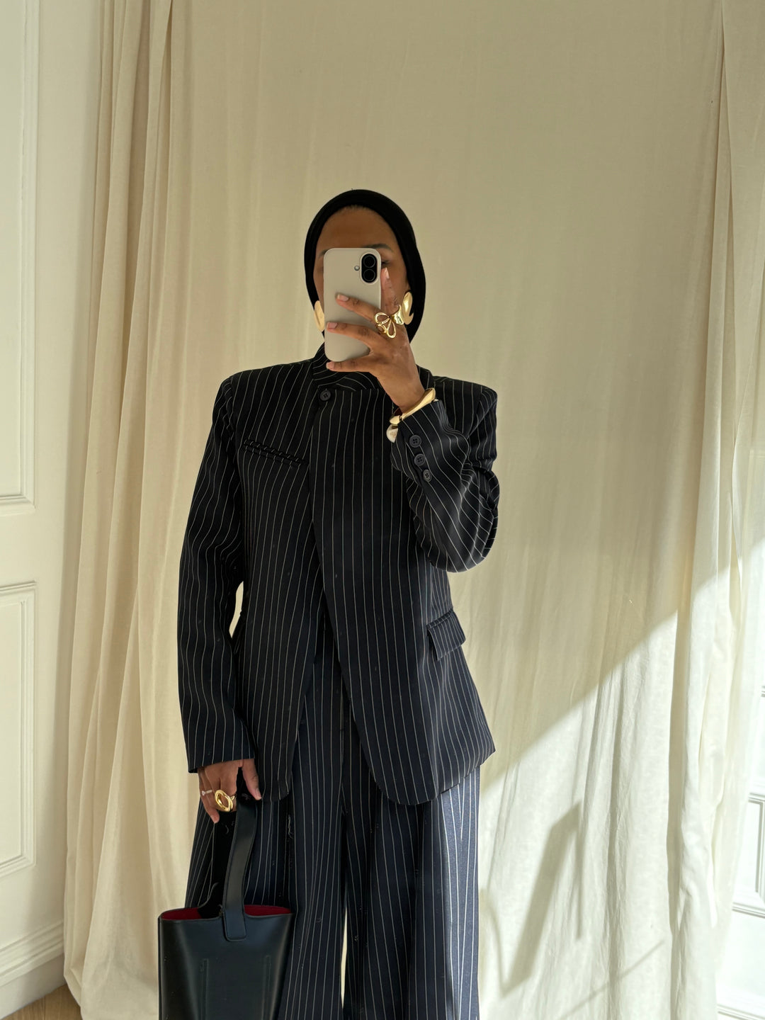 BLAZER MARYLIN À RAYURES BLEU