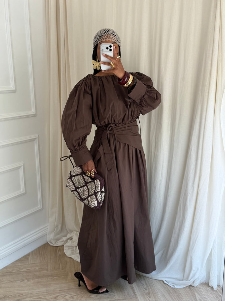 ROBE COTON KAYILI MARRON