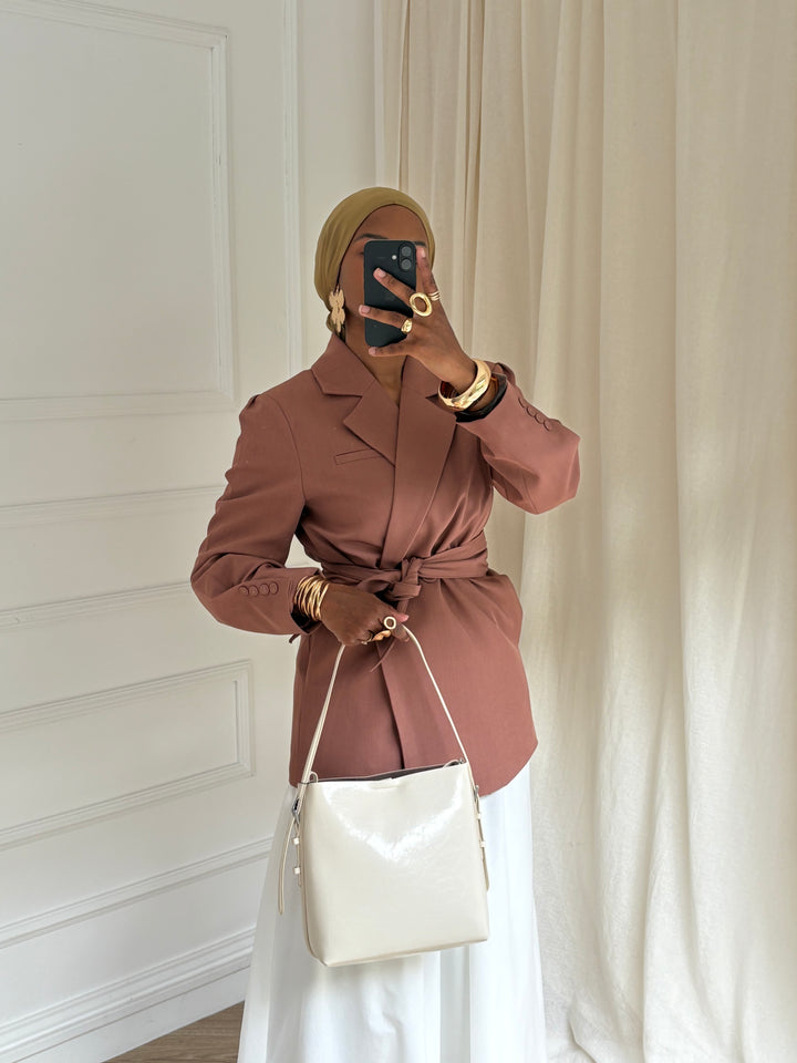 BLAZER PREMIUM CEINTURE MOCHA