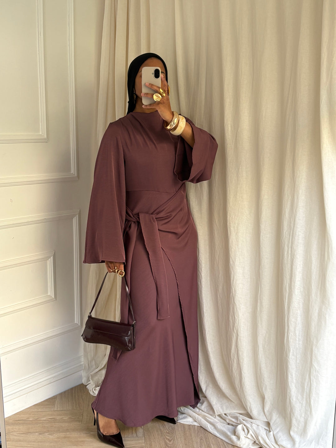 ROBE AKILA AUBERGINE
