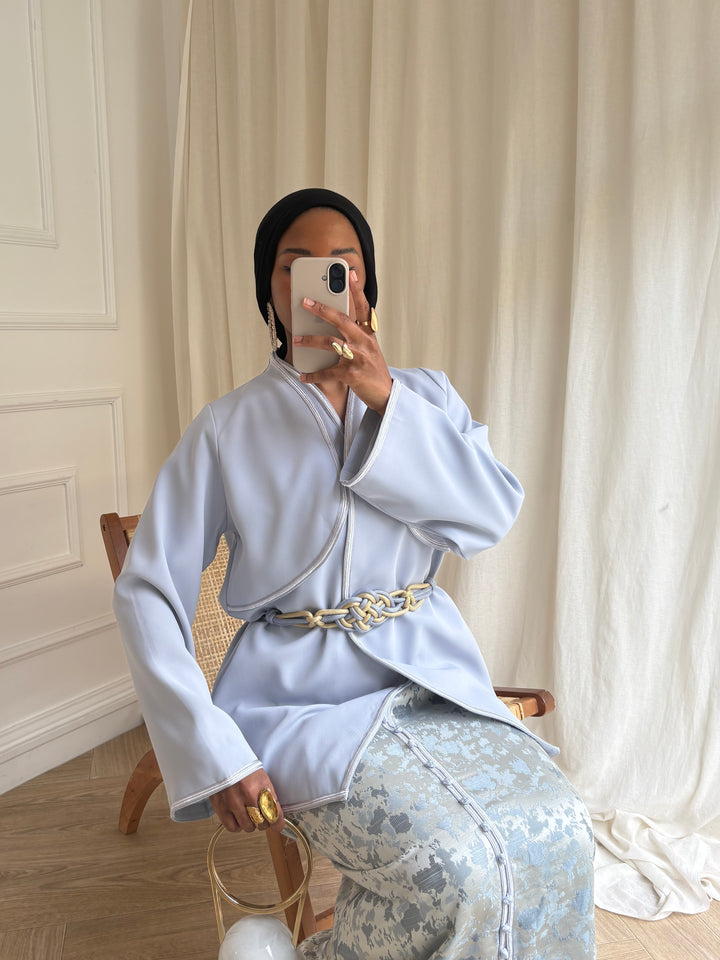 SET KAFTAN LUXE BLEU
