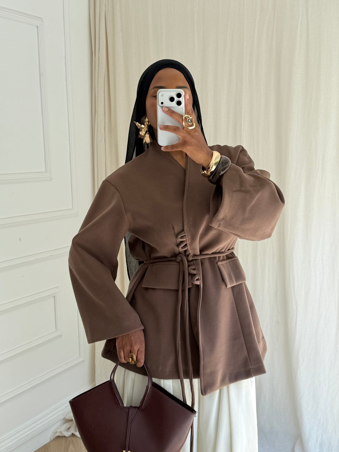 VESTE BELLA TAUPE