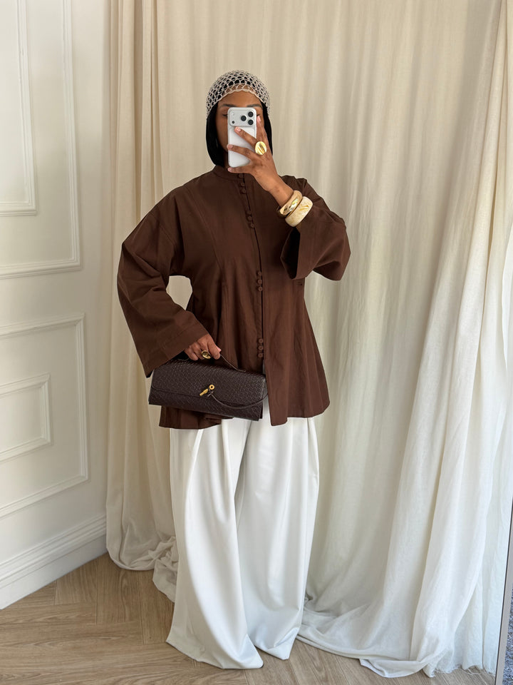 CHEMISE HAYNA MARRON