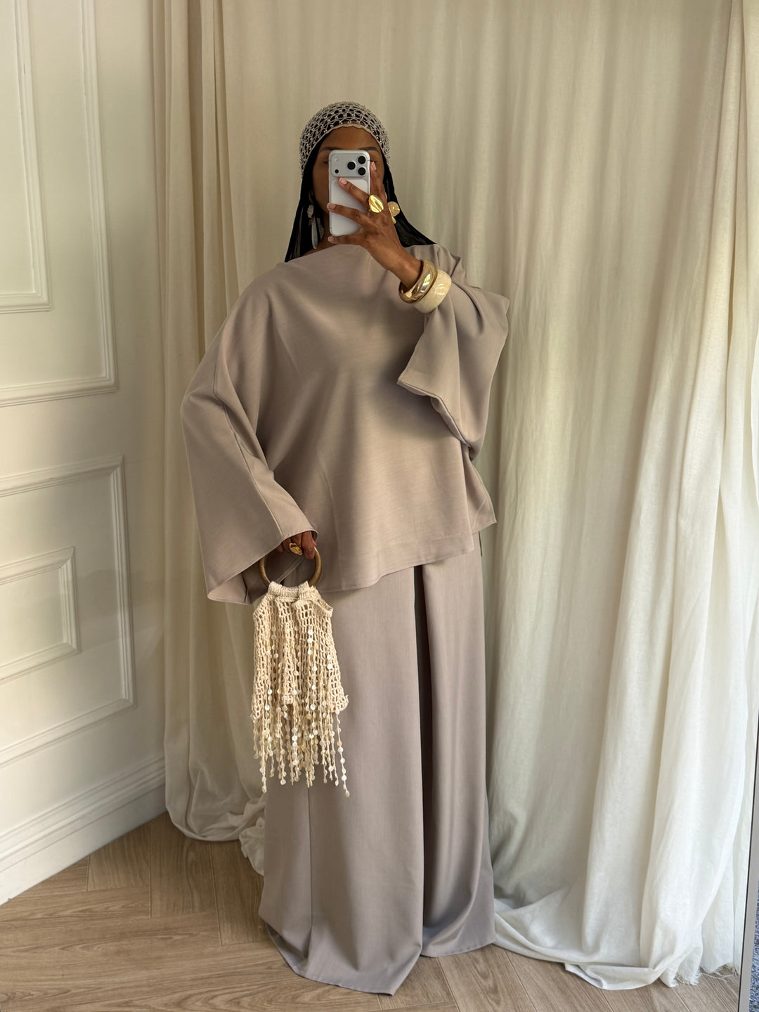 ENSEMBLE PANTALON MASTOUR TAUPE