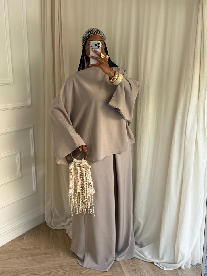 ENSEMBLE PANTALON MASTOUR TAUPE